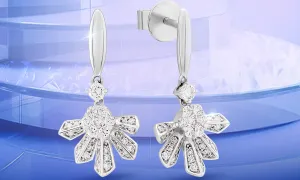 Gợi ý phối bông tai kim cương với trang phục mùa đông Gợi ý phối bông tai kim cương với trang phục mùa đông